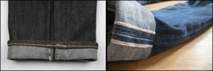 celana berbahan denim , biasanya sering di jadiin celana . namanya celana selvedge denim . 